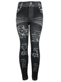 Women's Pants Printed Seamless Imitation Denim Tight Leggings Sexy Leg Wrap Pants Cropped Pants Pants women Lady T Fashions
