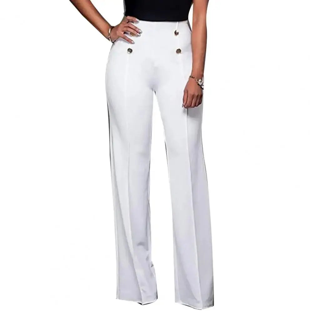 Women Wide Leg Pants High Waist Autumn Ladies Fashion Trousers Solid Color Comfortable Soft Bell-bottoms Pants Women Clothing Lady T Fashions