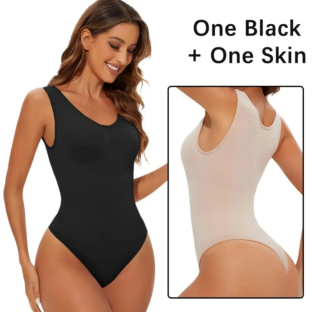 Seamless Shapewear Bodysuit for Women Body Shaper Thong Body Shaping Sculpting Breast Slimming Wide Shoulder Straps Shapers New - Lady T Fashions