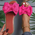 Women's Sandals Sweet Bow Summer Shoes Women Flat Sandals Inddor Outdoor Slippers Women 2025 New Sandals Summer Footwear Female Lady T Fashions