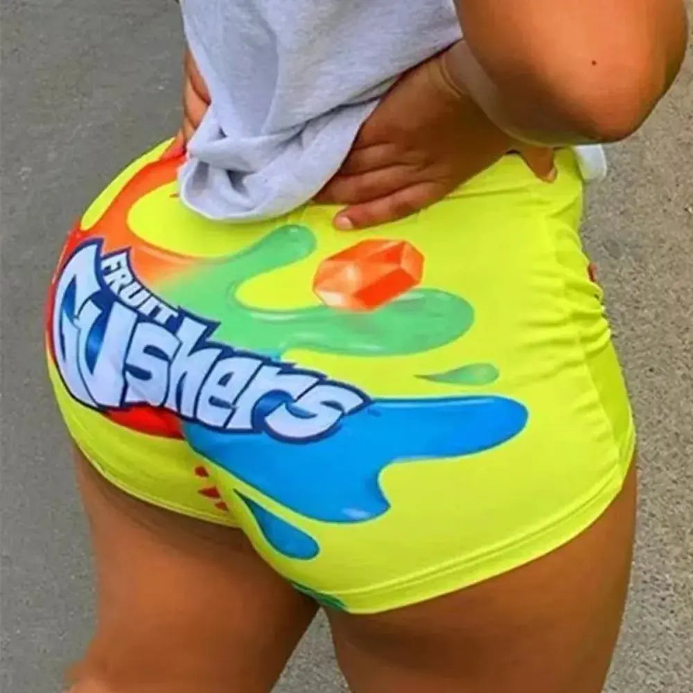 Women Hot Sale Printed Shorts Summer Casual High Waist Motorcycle Shorts Sports Fitness Shorts Dropshipping - Lady T Fashions