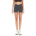Women High Waist Workout Fitness Yoga Shorts Gym Running Yoga Leggings Scrunch Butt Seamless Knited Sports Three Point Shorts - Lady T Fashions