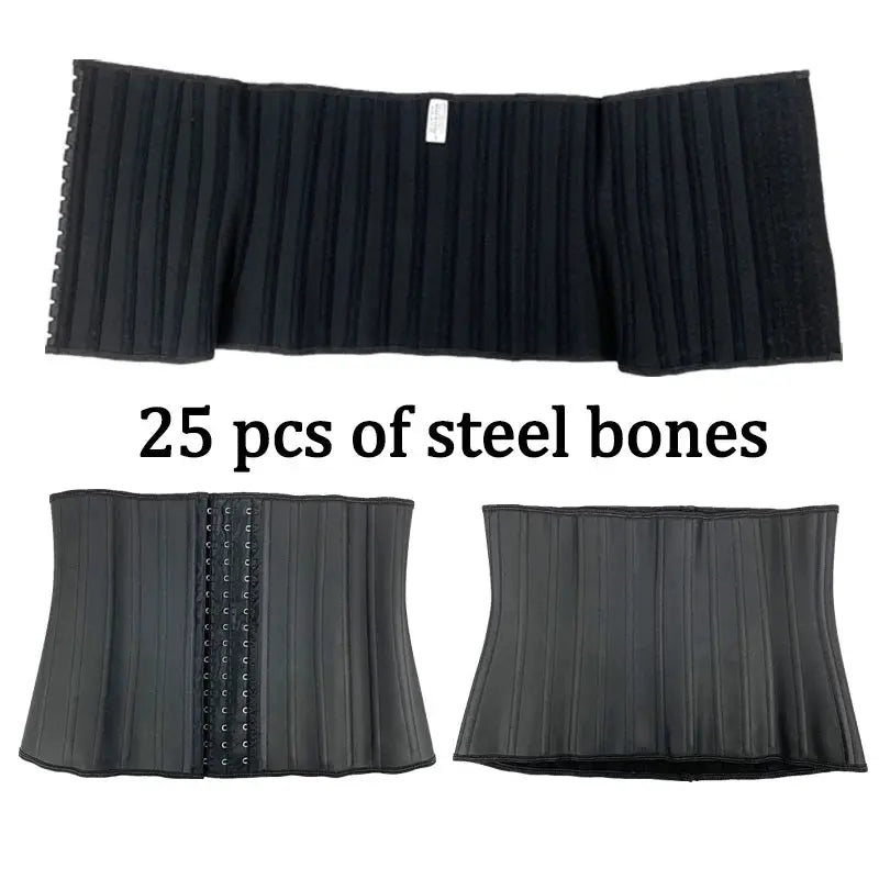 Body Shaper Shapewear Women 25 Steel Bones Latex Waist Trainer Corset Shapewear Slimming Belly Modeling Strap Reductive Girdles - Lady T Fashions