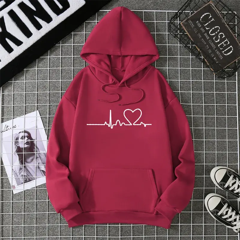2025 Winter New Women's Hoodie High Street Unisex style Double Pockets Sweatshirts Outerwear Plus-Size Women's Clothing CYXX247 - Lady T Fashions