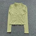 Women Sport Jacket Long Sleeve Shirt Workout Coat Gym Training Clothing Yoga Sportswear - Lady T Fashions