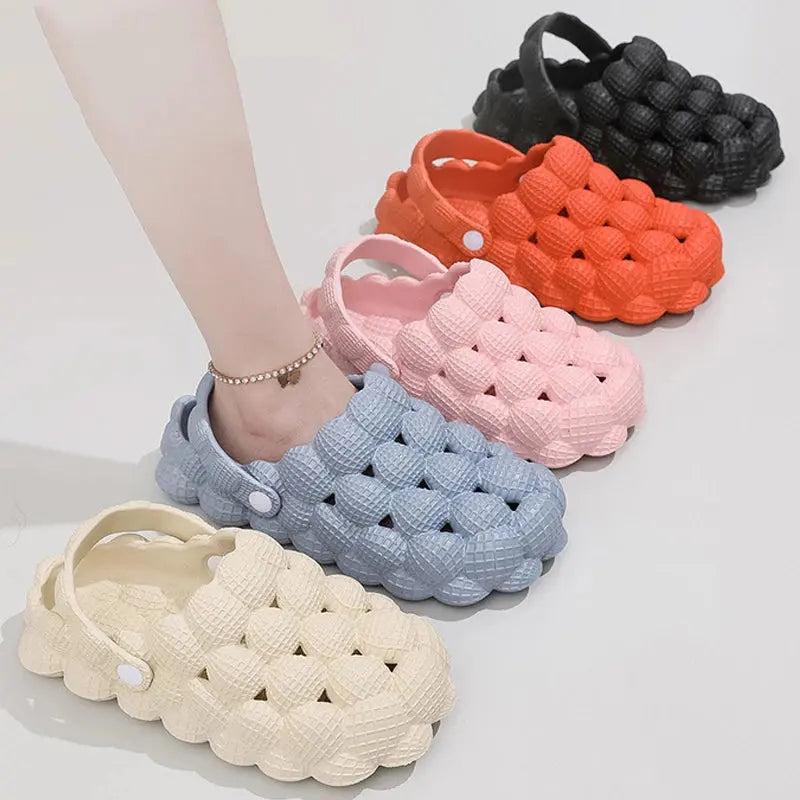 Comwarm Bubble Ball Women Sandals New Summer Women Clogs Garden Shoes House Massage House Slippers Closed Toe Anti-Slip Sandals Lady T Fashions