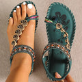 Women's Sandals Bohemia Style Sandals Summer 2025 New Shoes For Woman Flip Flops Beach Summer Shoes Women Low Heels Footwear - Lady T Fashions