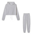 Fashion Trend Women's Wear, Long-sleeved Sports Casual Suit Waist Two-piece Set - Lady T Fashions