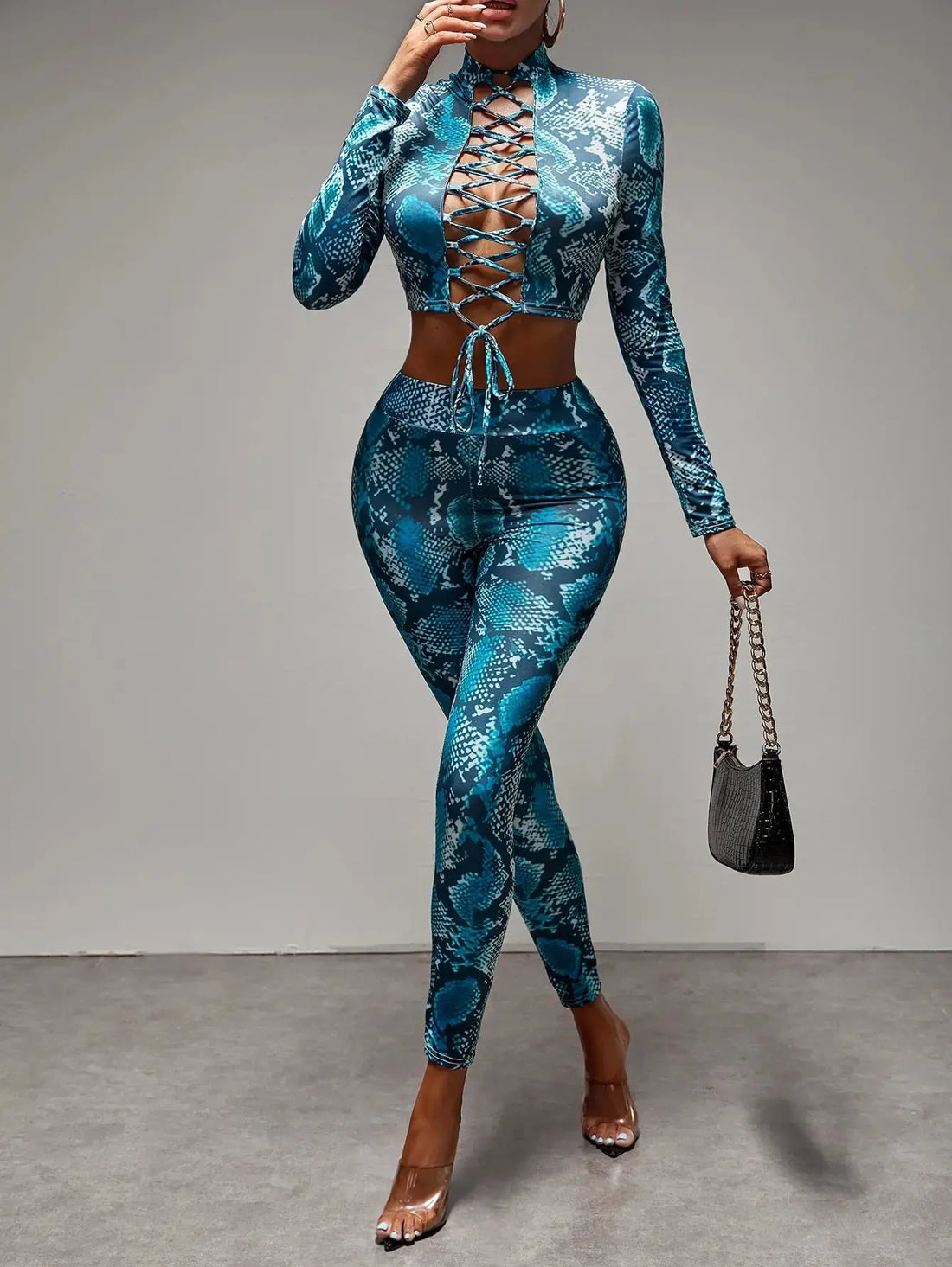 Women's Clothing Fashion Sexy Braided Lace Long sleeved Suit Pants - Lady T Fashions