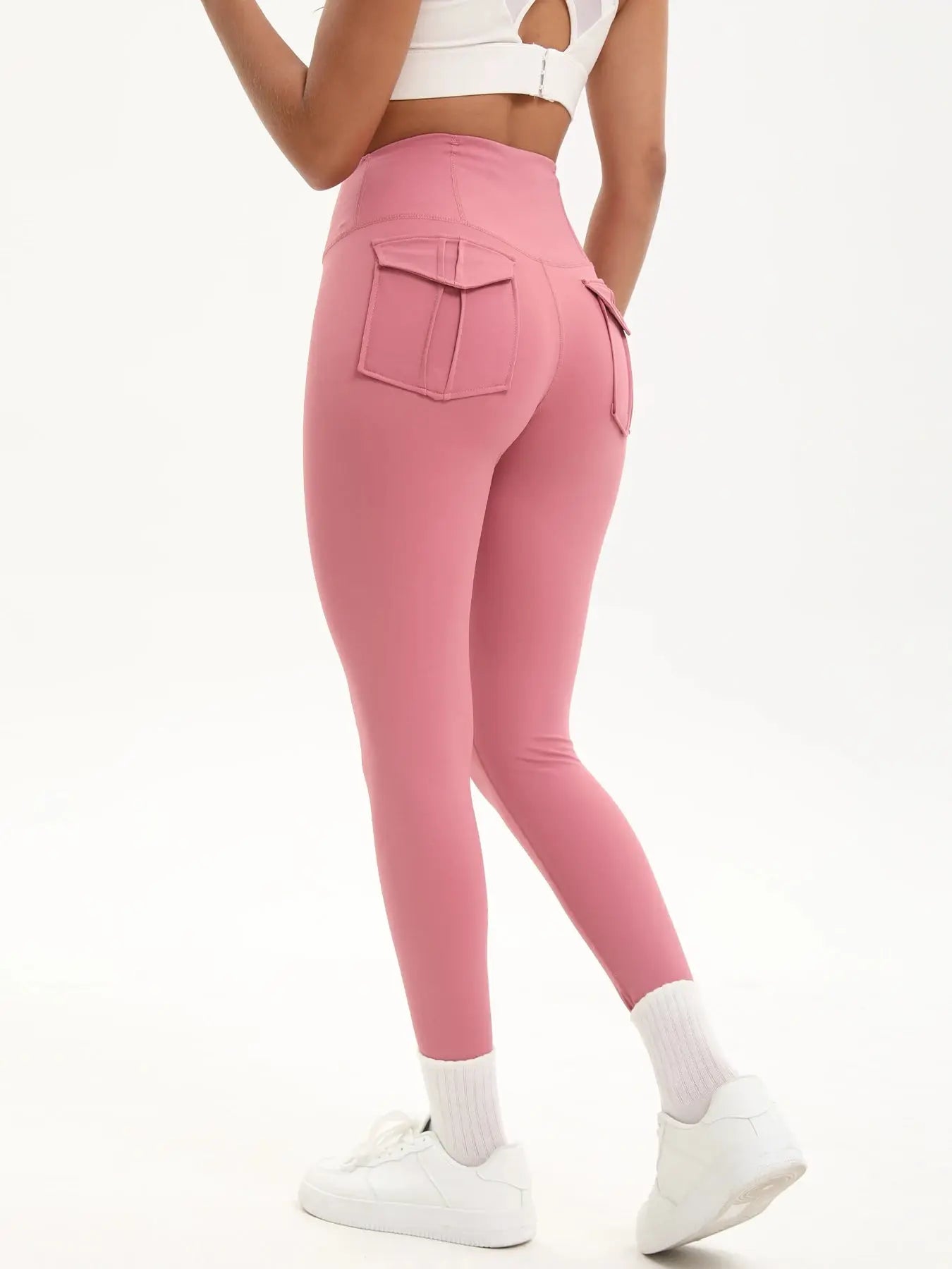 Women Yoga Legging trousers with pocket High Waist Fitness pants Cargo style Cycling Workout Gym Pants Breathable sports pants - Lady T Fashions