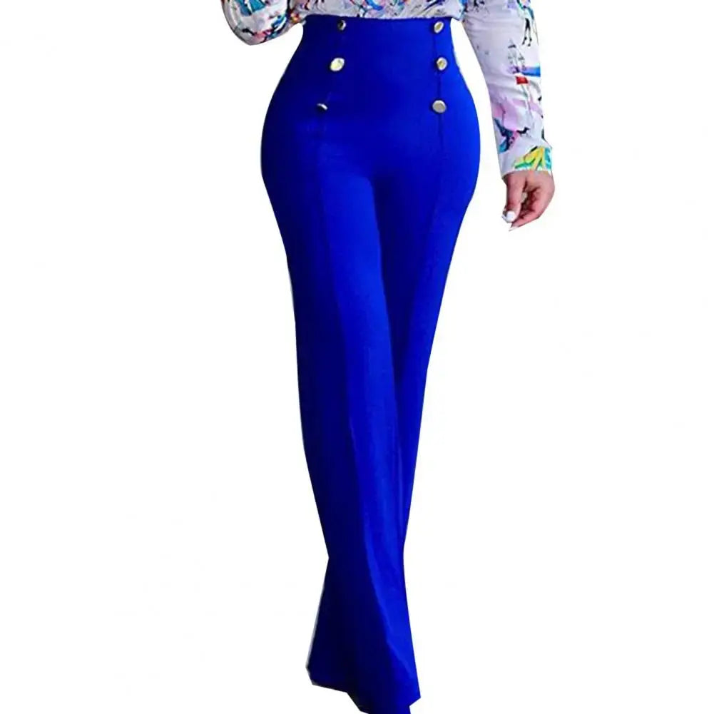 Women Wide Leg Pants High Waist Autumn Ladies Fashion Trousers Solid Color Comfortable Soft Bell-bottoms Pants Women Clothing Lady T Fashions