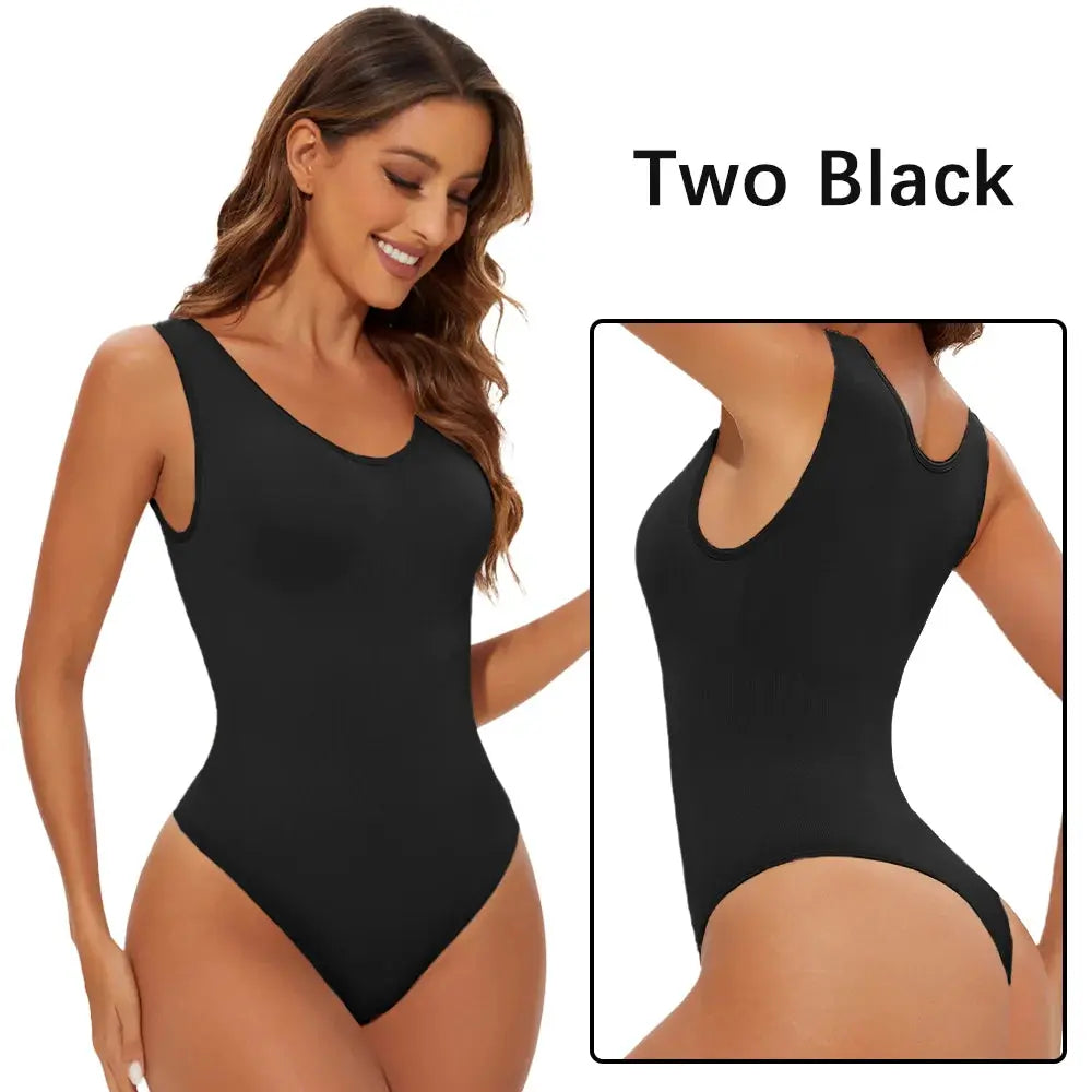 Seamless Shapewear Bodysuit for Women Body Shaper Thong Body Shaping Sculpting Breast Slimming Wide Shoulder Straps Shapers New - Lady T Fashions