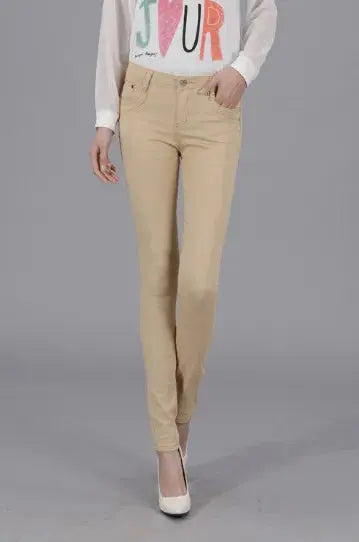 Women Dress Pants Tapered Leg  Colored Stretch Slim Jeans Skinny Trousers  Pockets  for Daily ouc073 - Lady T Fashions