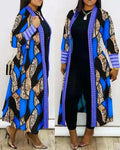 Jackets for Women 2023 Autumn/winter New Fashion Casual Daily Plus Size Leopard Print Open Front Longline Coat Elegant Commuting - Lady T Fashions