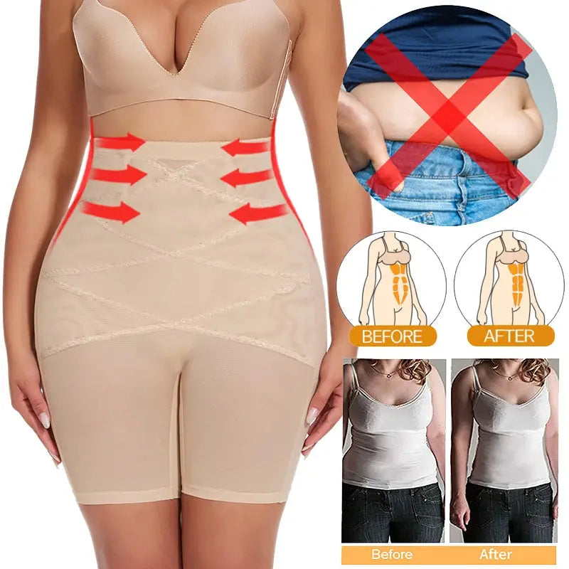 Shapewear for Women Tummy Control High Waisted Body Shaper Shorts Shapewear Girdles Thigh Slimmer Underwear Shaping Panties - Lady T Fashions