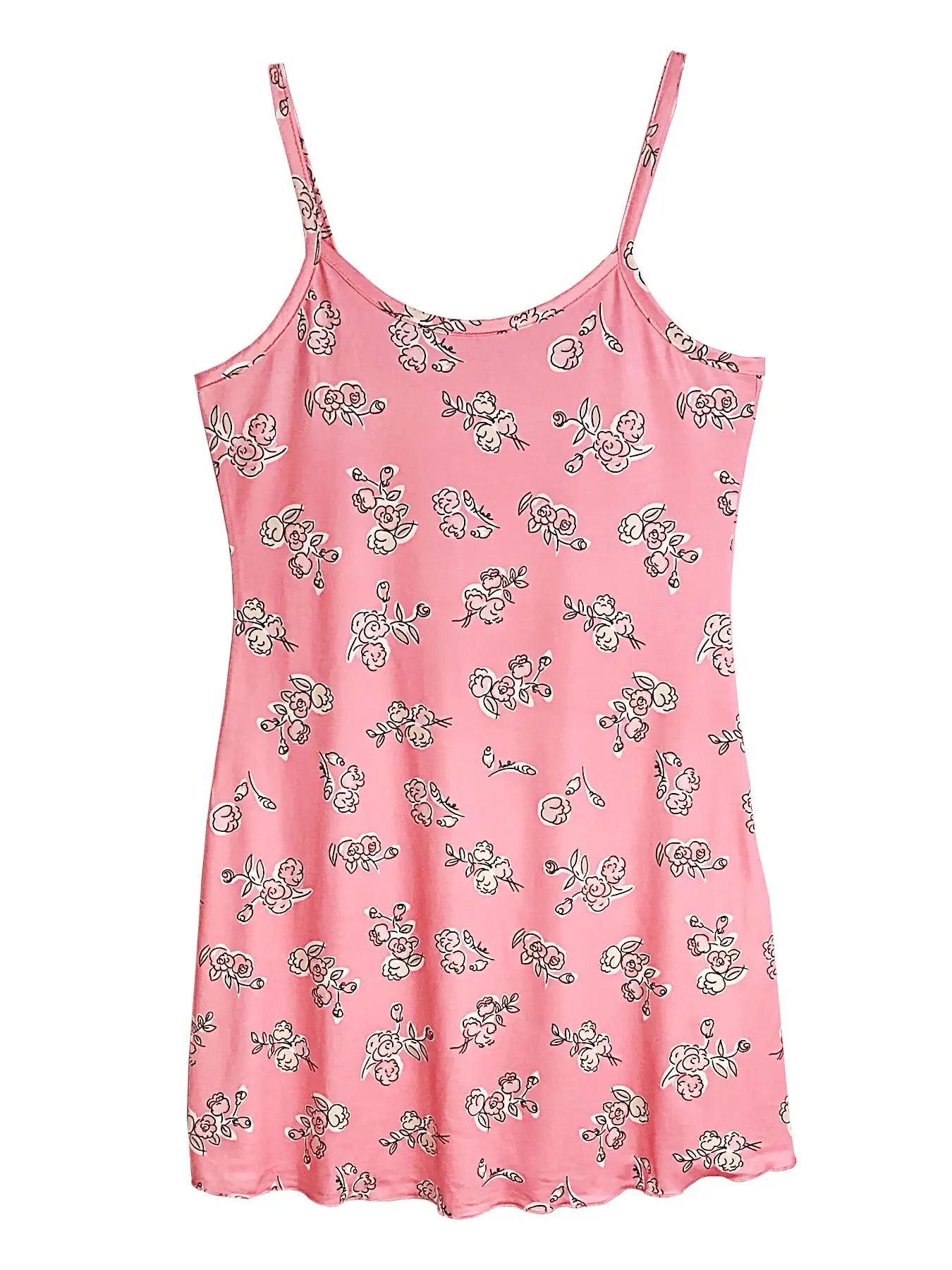 Women's Nightgown  Ditsy Floral Print Cami Mini Night Dress Sexy Spaghetti Strap Sundress For Ladies Sleep Dress - Lady T Fashions