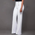 Women Wide Leg Pants High Waist Autumn Ladies Fashion Trousers Solid Color Comfortable Soft Bell-bottoms Pants Women Clothing Lady T Fashions