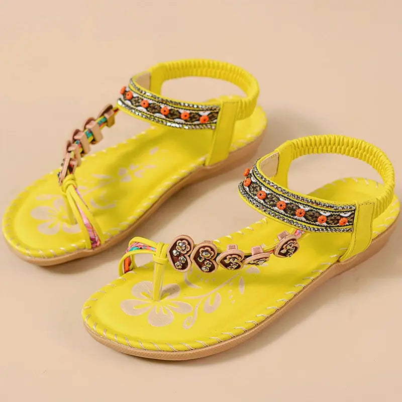 Women's Sandals Bohemia Style Sandals Summer 2025 New Shoes For Woman Flip Flops Beach Summer Shoes Women Low Heels Footwear - Lady T Fashions