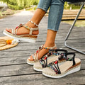 Women'S New Summer Sandals Classic Wedge Thick Sole Elevated Elastic Strap Open Toe Elegant Comfortable Sandals for Women Lady T Fashions