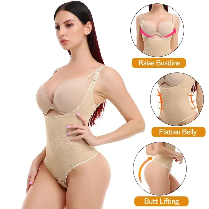 Women Shapewear Bodysuit New Tummy Control Shapewear Waist Trainer Thong Body Shaper Colombian Fajas Slimming Underwear - Lady T Fashions