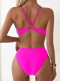 Sexy Woman Swimsuits 2025 Summer Swimwear Women's Bikinis for Female Two Pieces Beach Wear Solid Color Bikinis Set Bathing Suit - Lady T Fashions