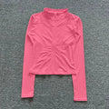 Women Sport Jacket Long Sleeve Shirt Workout Coat Gym Training Clothing Yoga Sportswear - Lady T Fashions