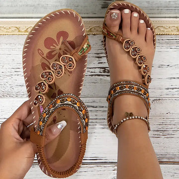 Women's Sandals Bohemia Style Sandals Summer 2025 New Shoes For Woman Flip Flops Beach Summer Shoes Women Low Heels Footwear - Lady T Fashions