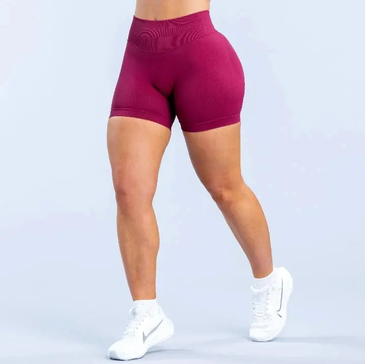 DFY Impact Summer High Waisted Yoga Shorts Sportswear Woman Gym Fashionable Sexy Running Fitness Pants Solid Color Yoga Leggings - Lady T Fashions