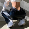 Women's Leather Pants New PU Micro-horn Trousers E-commerce Pants for Women Lady T Fashions