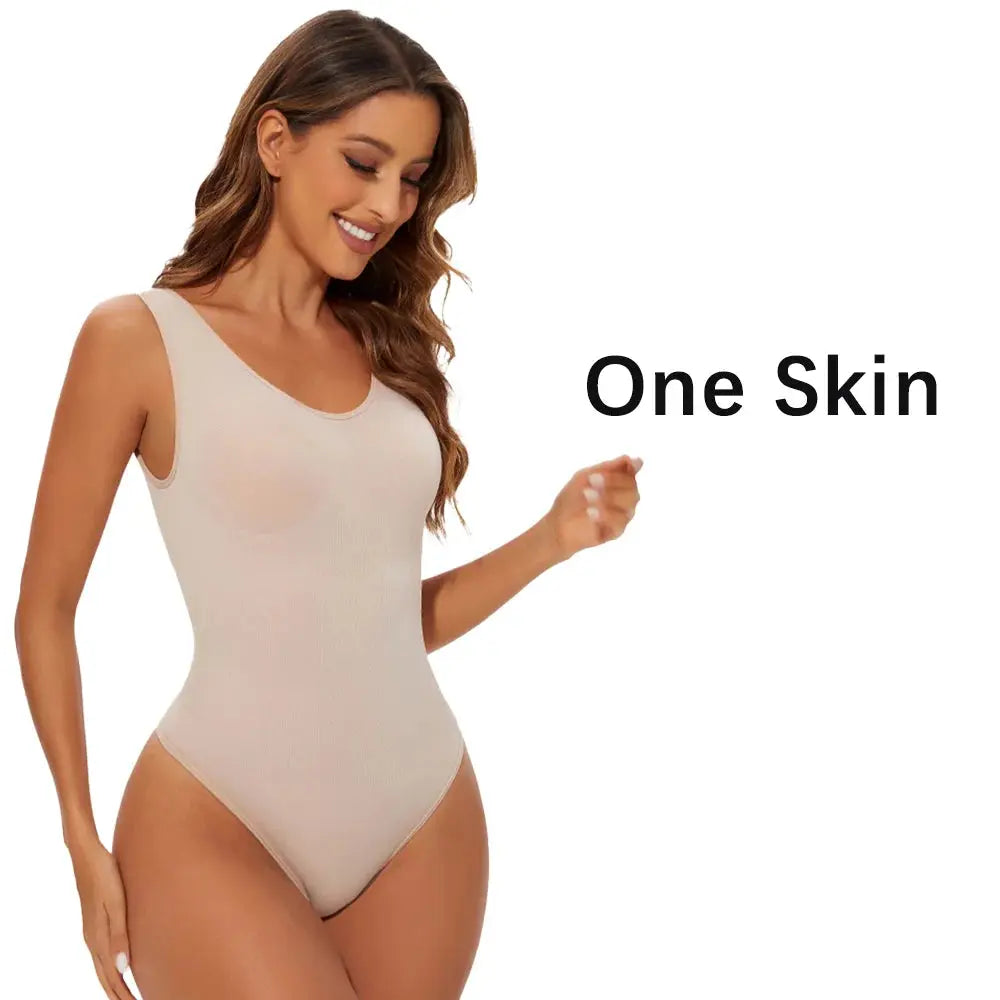 Seamless Shapewear Bodysuit for Women Body Shaper Thong Body Shaping Sculpting Breast Slimming Wide Shoulder Straps Shapers New - Lady T Fashions