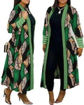 Jackets for Women 2023 Autumn/winter New Fashion Casual Daily Plus Size Leopard Print Open Front Longline Coat Elegant Commuting - Lady T Fashions