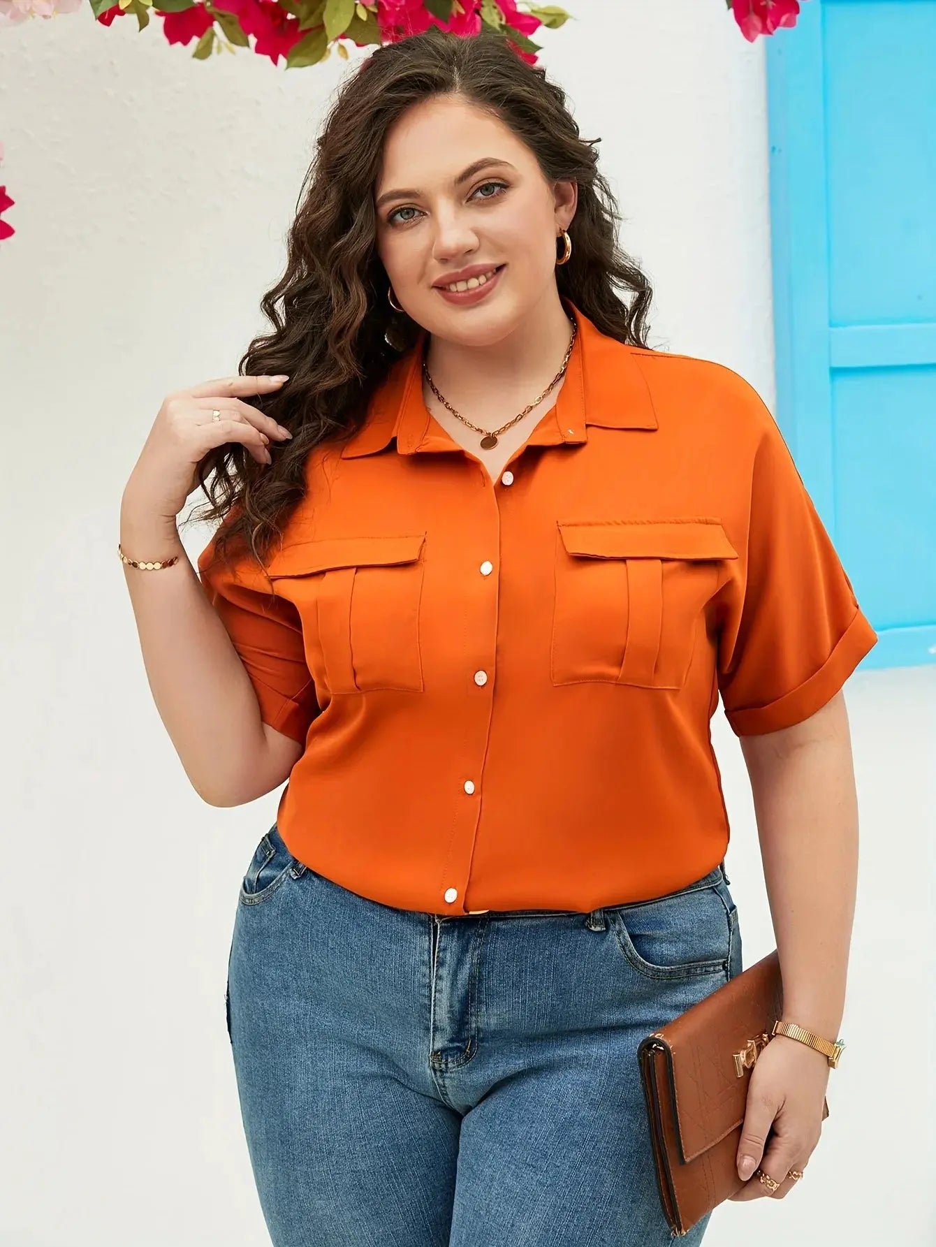 Women's Plus Size Shirt Summer Chic Elegant Shirt For Chubby Women's Fashion Shirt - Lady T Fashions