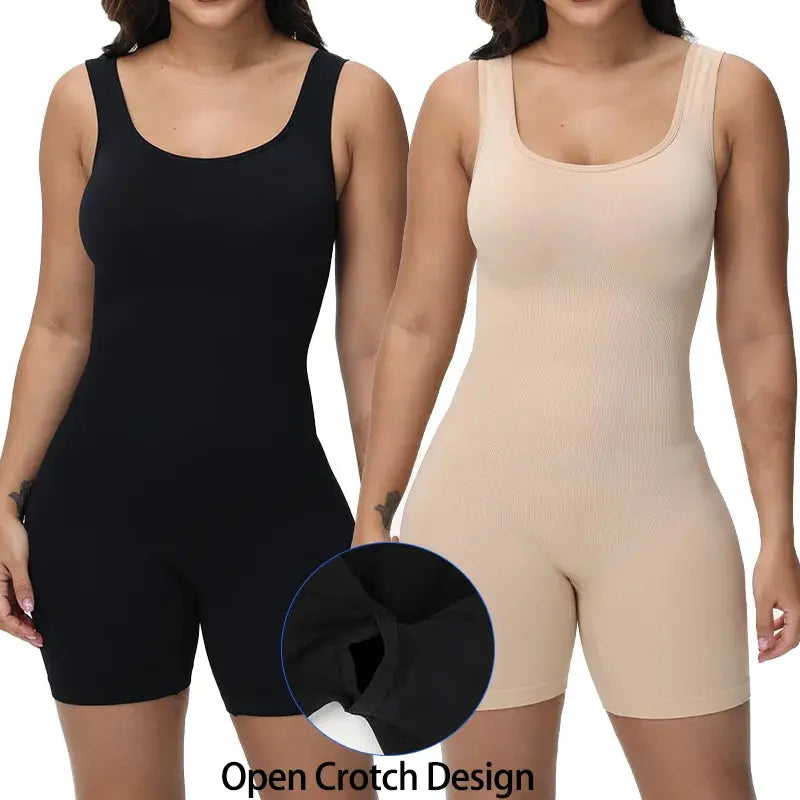 Compression Shapewear for Women Wide Shoulder Full Body Shaper Waist Trainer Tummy Control Underwear Hip Enhancer Sexy Bodysuit - Lady T Fashions