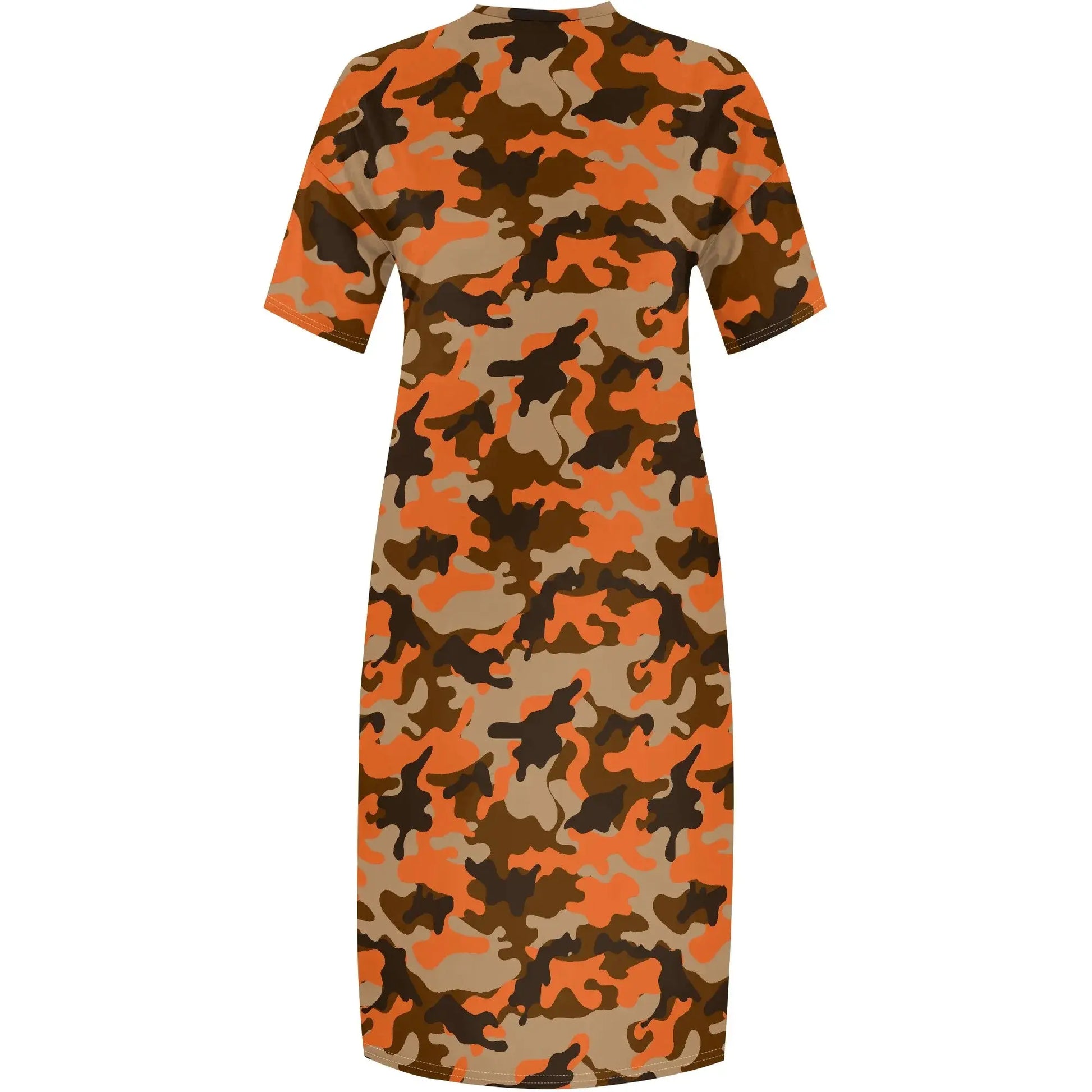 V-Neck Camo Print Women's Loose Maxi Dress 2025 New Arrival Summer Casual Dress XL-6XL - Lady T Fashions