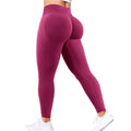 Seamless Women Solid Waist Yoga Pants Three-section Waist Sexy Hip-lifting Tight Sports Pants Fitness Exercise Yoga Pants - Lady T Fashions
