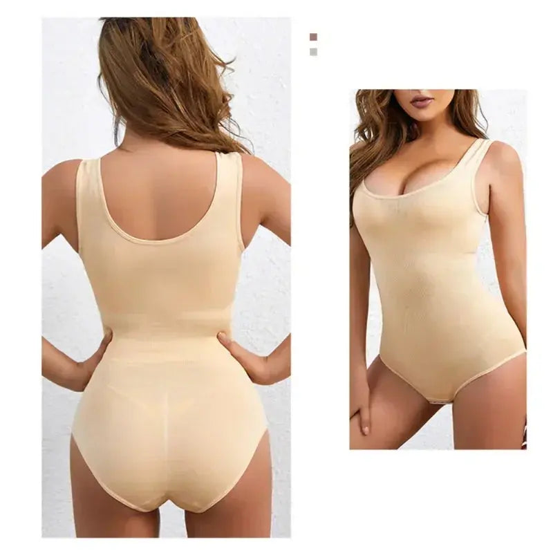 Body Shapewear for Women Seamless Solid Shaping Full Bodysuit Crew Neck Tummy Control Slimming Body Shaper Underwear & Shapewear - Lady T Fashions