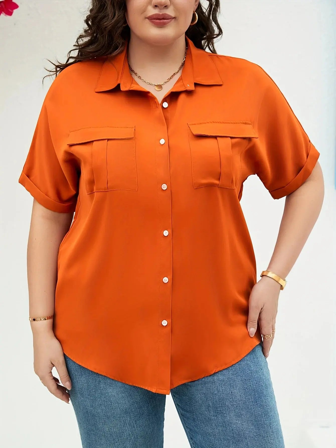 Women's Plus Size Shirt Summer Chic Elegant Shirt For Chubby Women's Fashion Shirt - Lady T Fashions