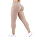 Seamless Women Solid Waist Yoga Pants Three-section Waist Sexy Hip-lifting Tight Sports Pants Fitness Exercise Yoga Pants - Lady T Fashions