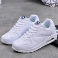 Women Fashion Sneakers Air Cushion Sports Shoes Pu Leather Blue Shoes White Pink Outdoor Walking Jogging Shoes Female Trainers - Lady T Fashions