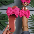 Women Flats Slippers Summer Fashion Bow Tie Sandals Shoes for Women Flat Casual Beach Slippers Slides Women Zapatos De Mujer Lady T Fashions