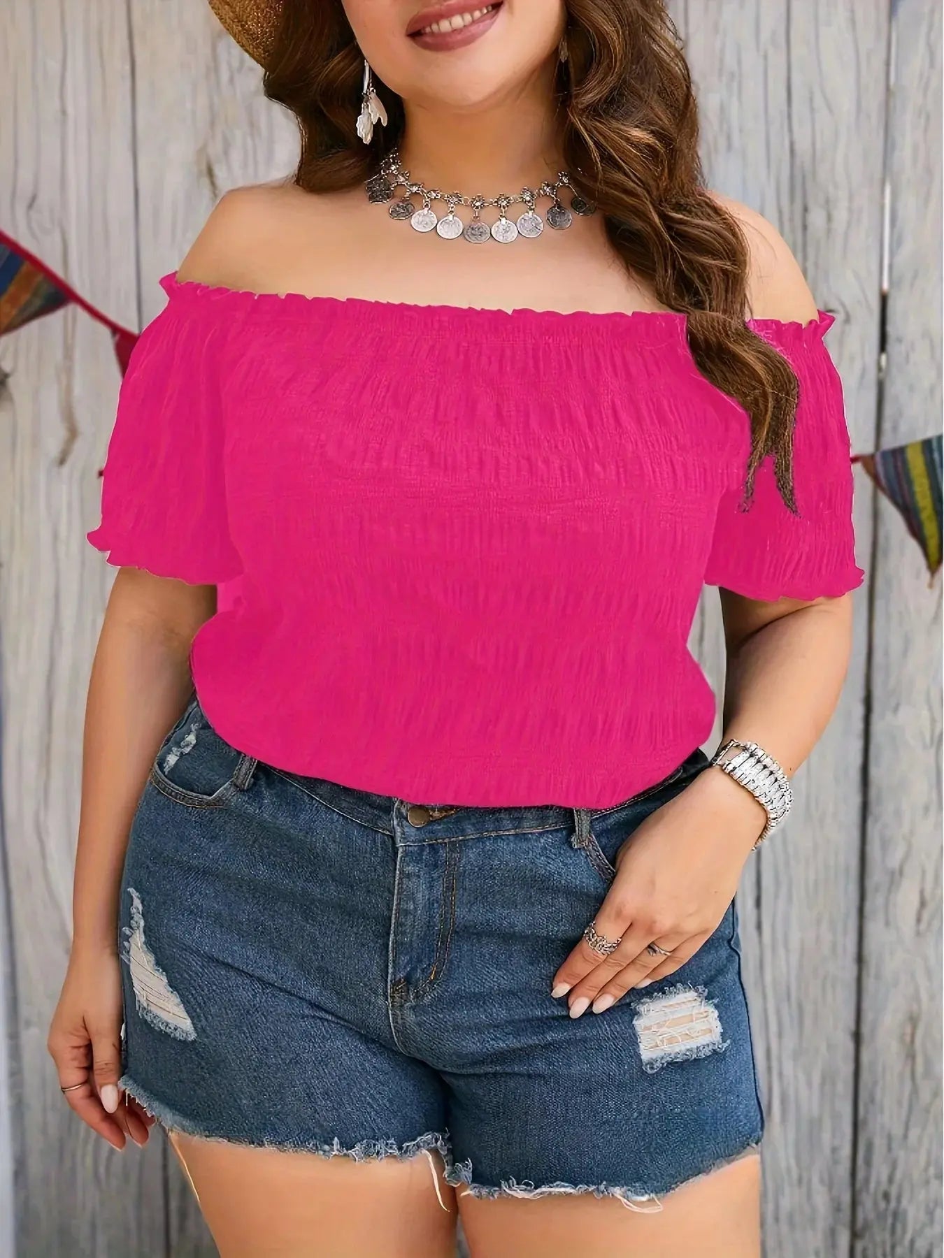 Plus Size Summer Women Elegant Off The Shoulder Dress Casual Fashion Solid Tops Office Lady Loose Curve Clothing - Lady T Fashions
