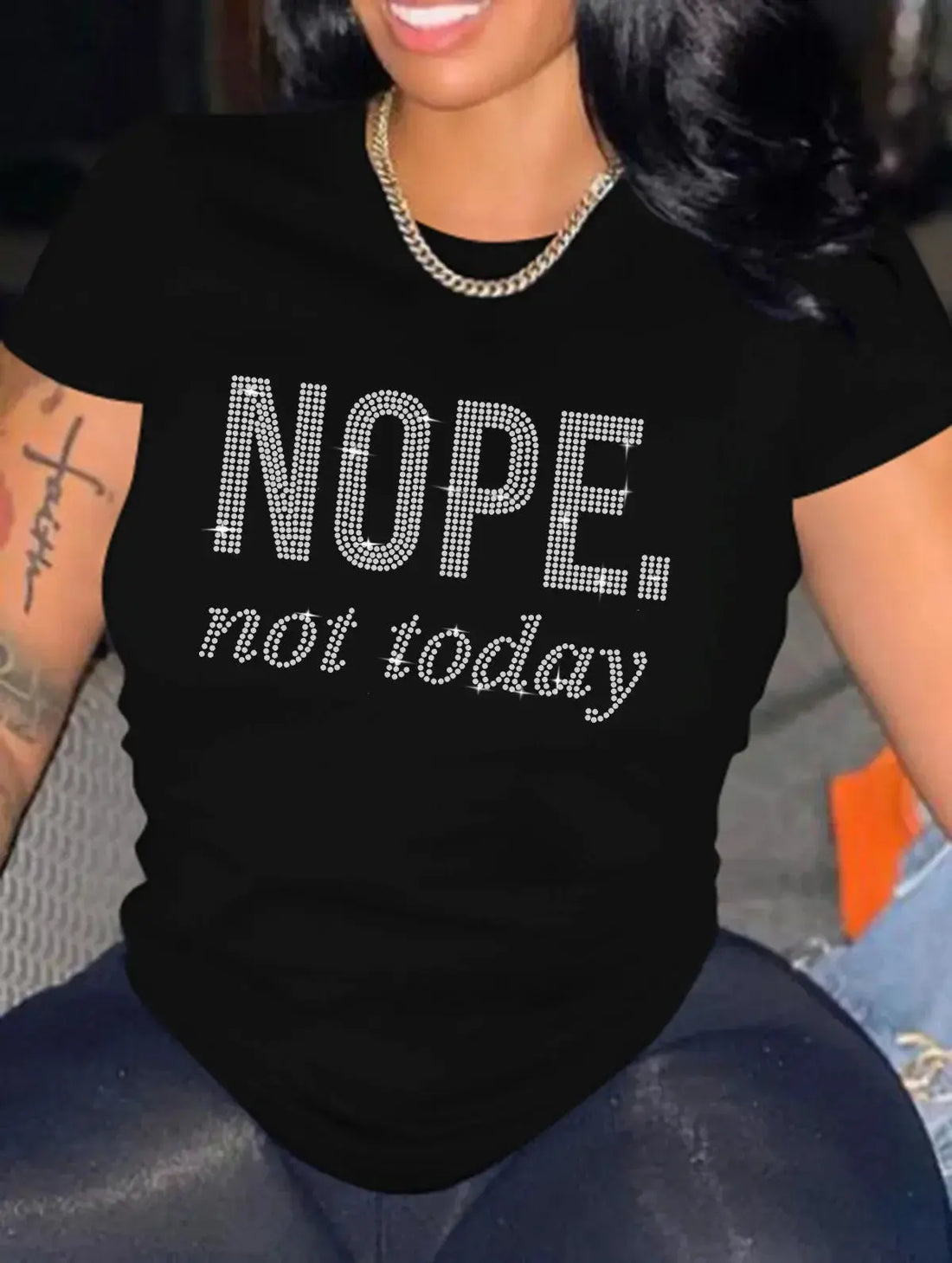 Women's T-shirt Summer O-Neck Short Sleeve Printed Letter Hot Diamond Tops Fashion Casual Plus Size T-shirt Plus Size Feminino - Lady T Fashions