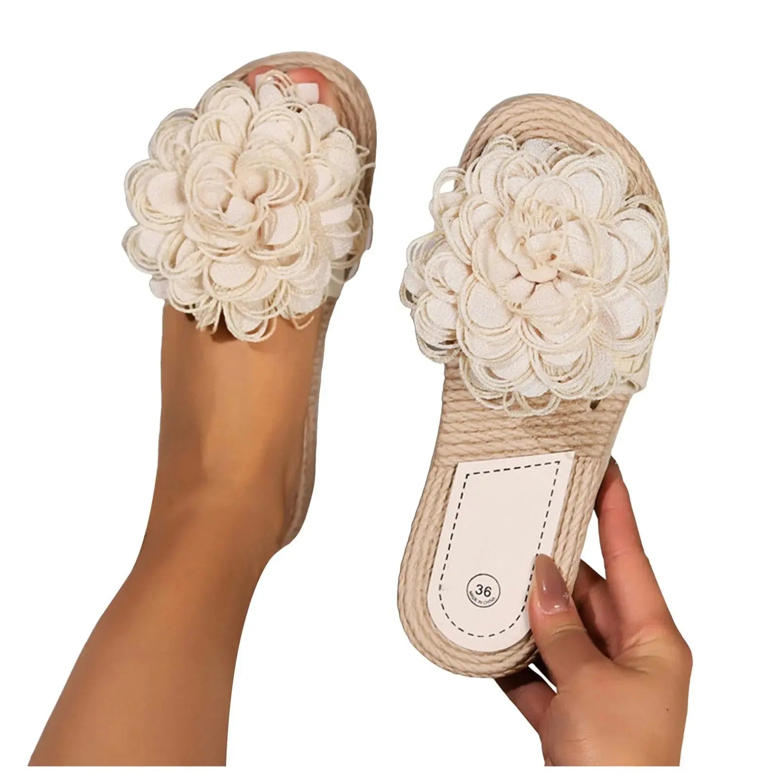 High Heel Sandals for Women Size 9 Women Shoes Comfortable Flat Slippers Fashionable Flower Sandals for Women Dressy Summer Heel - Lady T Fashions