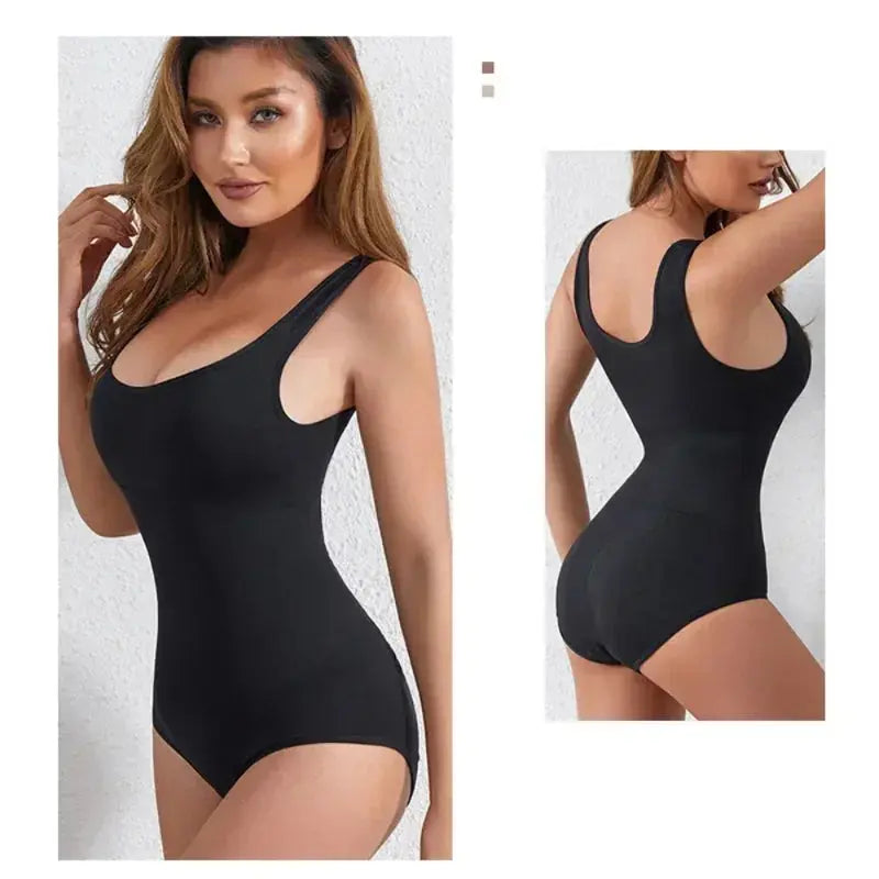 Body Shapewear for Women Seamless Solid Shaping Full Bodysuit Crew Neck Tummy Control Slimming Body Shaper Underwear & Shapewear - Lady T Fashions