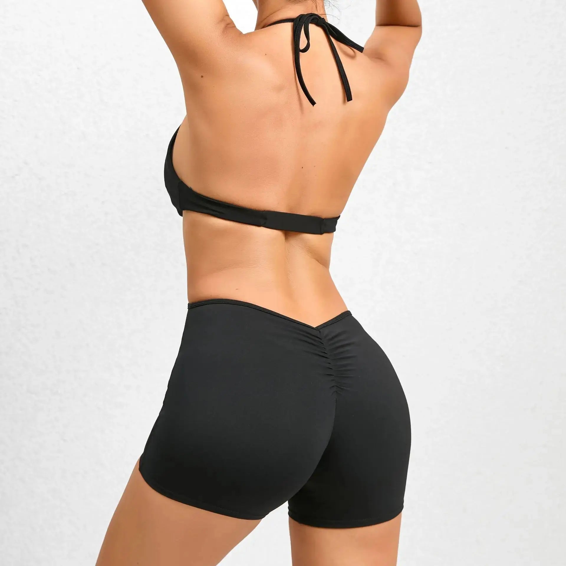 Women Bodysuits Sexy Short Backless Sports Suit Scrunch Raises Ass Suit Women Romper Gym Set Whole Fitness Suit Workout Female - Lady T Fashions