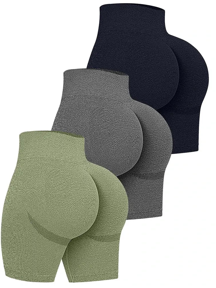 Women's Seamless Yoga Shorts High Waist Hip Lift Breathable Sports Leggings Gym Fitness Workout Short Pants - Lady T Fashions