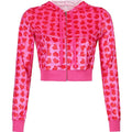Women's Pants Suits Female Short Coat Heart Print Long Sleeve Tops with Zipper and Pockets Women's Clothes for Spring Fall 2024 - Lady T Fashions