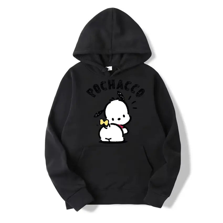 Men Women Tops Outerwears Blouse Hoodies Harajuku Funny Sweatshirts Pochacco Yellow Hoodies Fashion Leisure Stylish Streetwear - Lady T Fashions