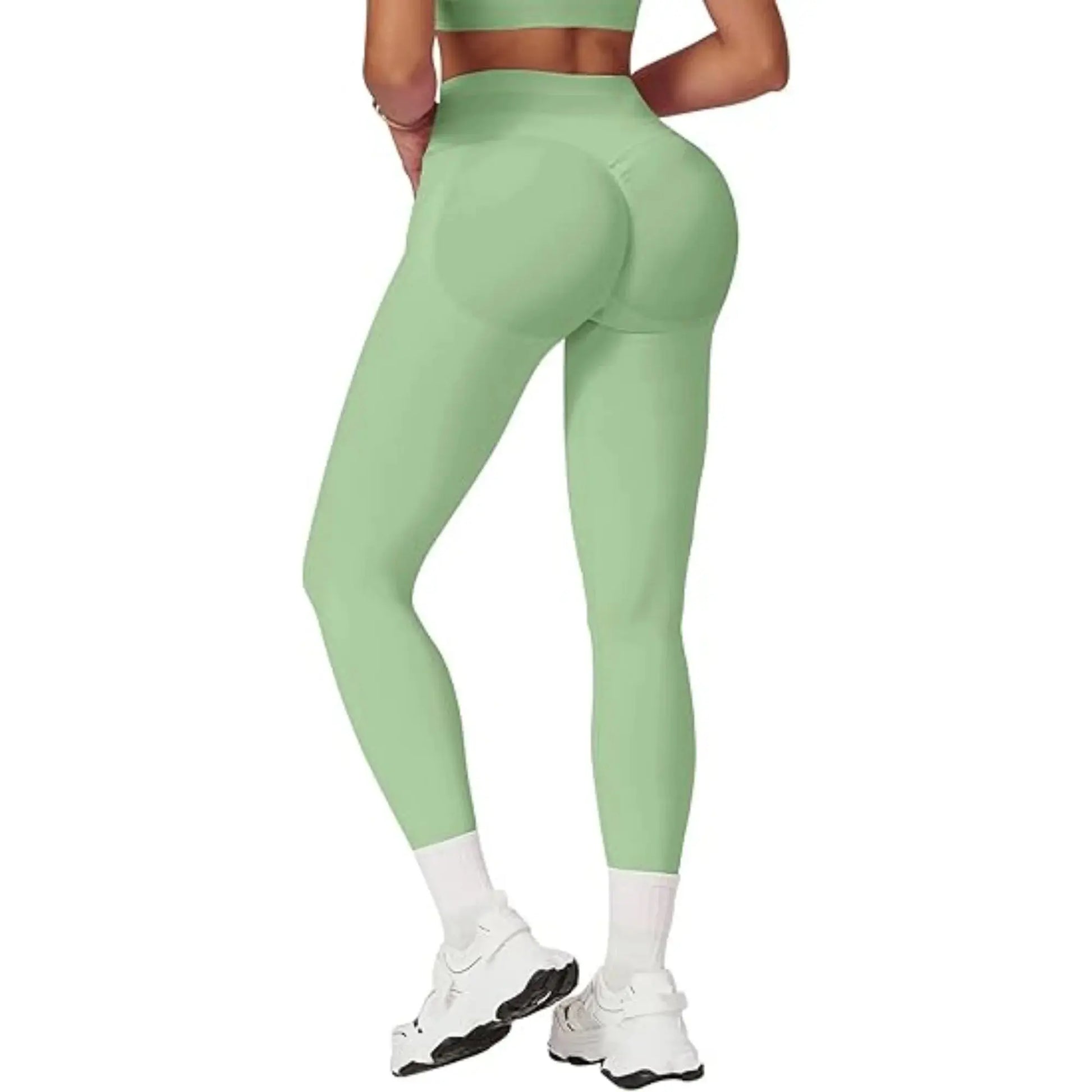 Seamless Women Solid Waist Yoga Pants Three-section Waist Sexy Hip-lifting Tight Sports Pants Fitness Exercise Yoga Pants - Lady T Fashions