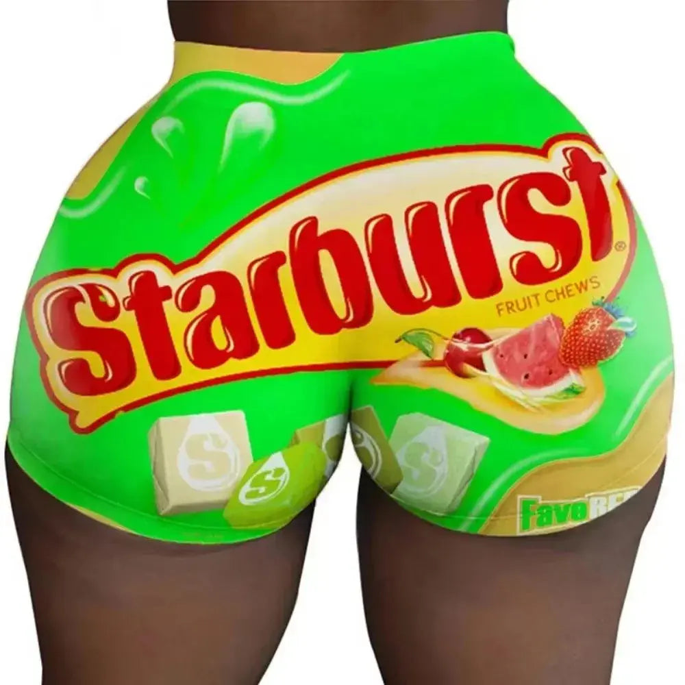 Women Hot Sale Printed Shorts Summer Casual High Waist Motorcycle Shorts Sports Fitness Shorts Dropshipping - Lady T Fashions